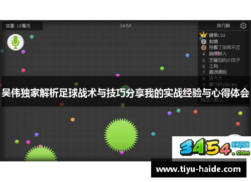 吴伟独家解析足球战术与技巧分享我的实战经验与心得体会